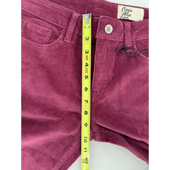 Cosmic Blue Love Jeans Women’s Size 27 Petite Corduroy Magenta Pink Skinny NWT​​ - Picture 14 of 16
